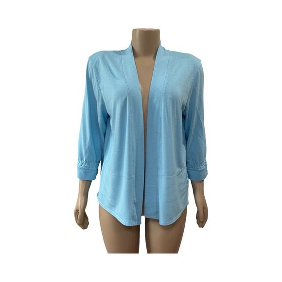 Light Blue Women's Cardigan - Picture 3 of 7